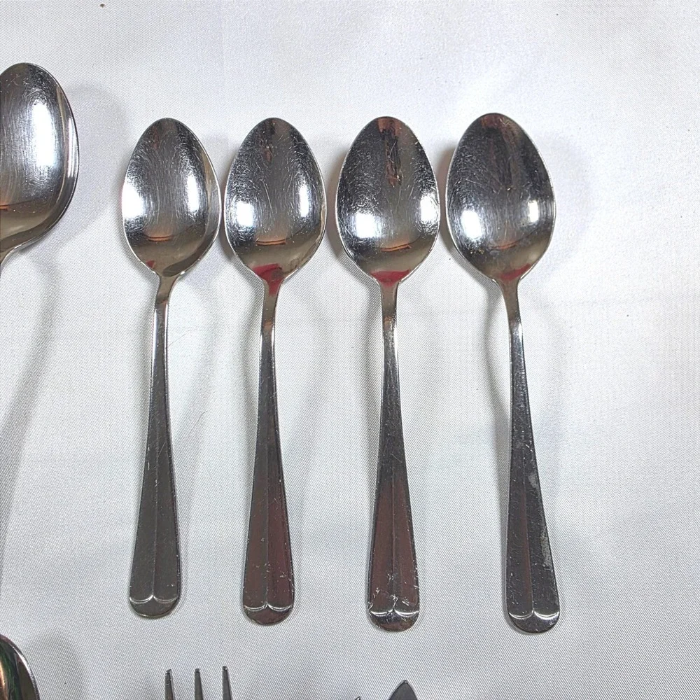 Barclay Geneve Oyster Bay Stainless Steel Flatware Set 12pc Heart Tip Korea S